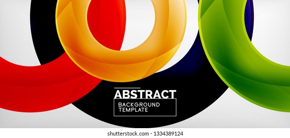 Vector circles abstract background, vector illustration
