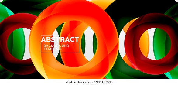 Vector circles abstract background, vector illustration