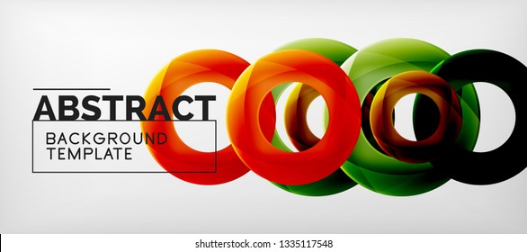 Vector circles abstract background, vector illustration