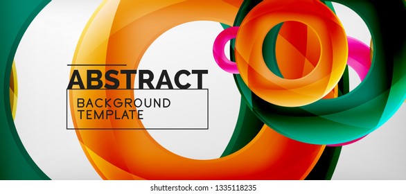 Vector circles abstract background, vector illustration