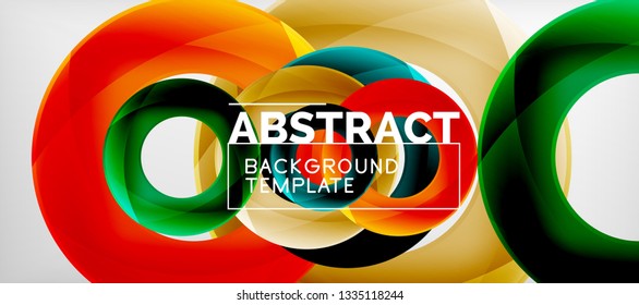 Vector circles abstract background, vector illustration