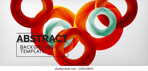 Vector circles abstract background, vector illustration