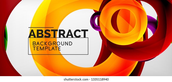 Vector circles abstract background, vector illustration