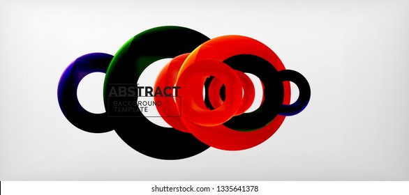Vector circles abstract background, vector illustration