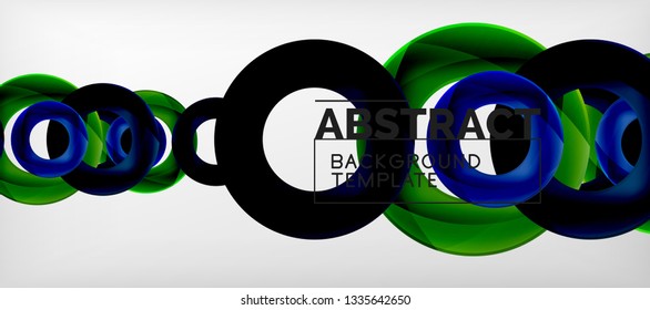Vector circles abstract background, vector illustration