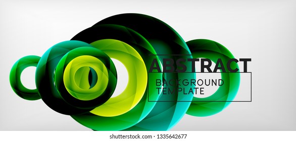 Vector circles abstract background, vector illustration
