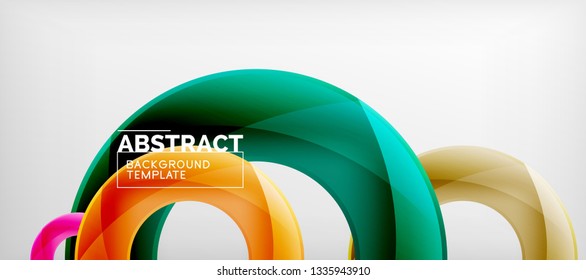Vector circles abstract background, vector illustration