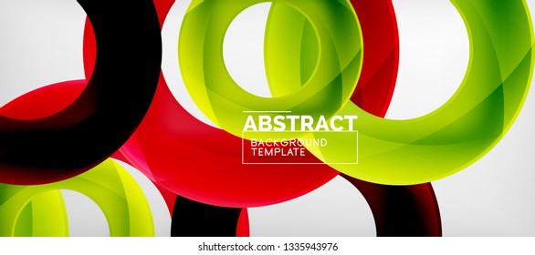 Vector circles abstract background, vector illustration