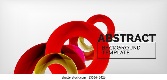 Vector circles abstract background, vector illustration
