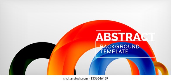 Vector circles abstract background, vector illustration