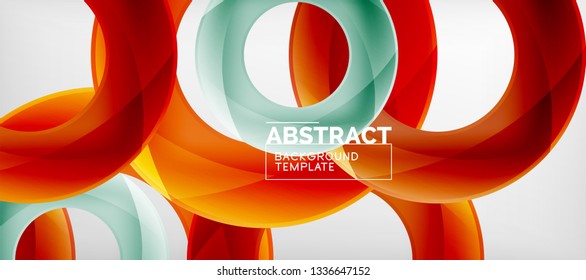 Vector circles abstract background, vector illustration