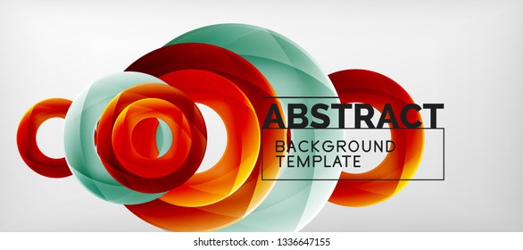 Vector circles abstract background, vector illustration