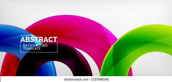 Vector circles abstract background, vector illustration