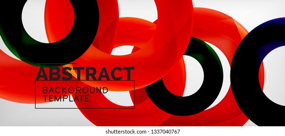 Vector circles abstract background, vector illustration