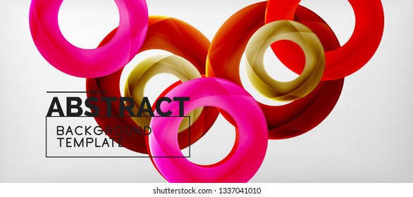 Vector circles abstract background, vector illustration