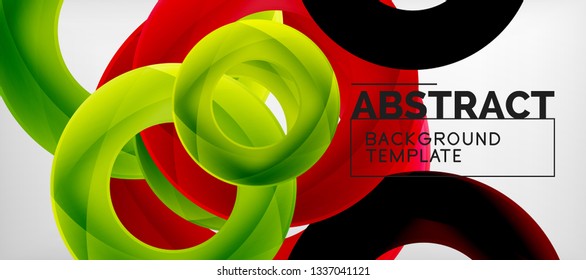 Vector circles abstract background, vector illustration