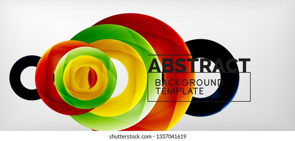 Vector circles abstract background, vector illustration