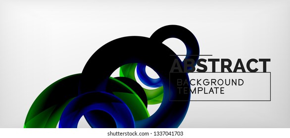 Vector circles abstract background, vector illustration