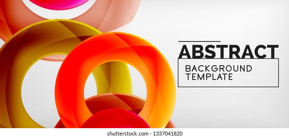 Vector circles abstract background, vector illustration