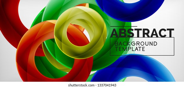 Vector circles abstract background, vector illustration