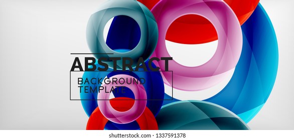 Vector circles abstract background, vector illustration