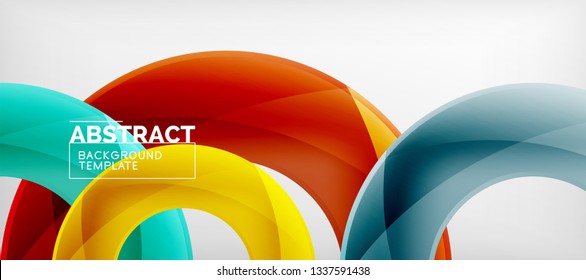 Vector circles abstract background, vector illustration