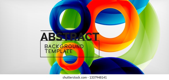 Vector circles abstract background, vector illustration