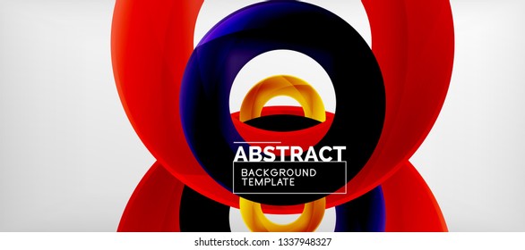 Vector circles abstract background, vector illustration