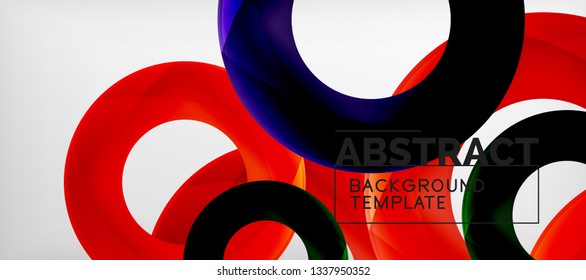 Vector circles abstract background, vector illustration