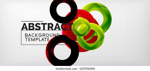 Vector circles abstract background, vector illustration