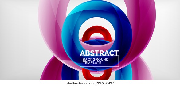 Vector circles abstract background, vector illustration