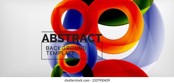 Vector circles abstract background, vector illustration