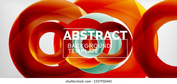 Vector circles abstract background, vector illustration
