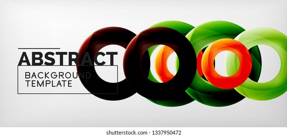 Vector circles abstract background, vector illustration