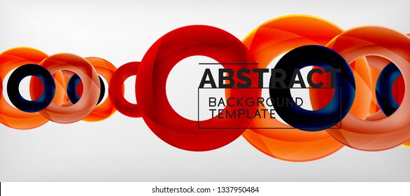 Vector circles abstract background, vector illustration