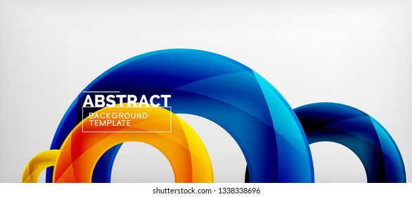 Vector circles abstract background, vector illustration