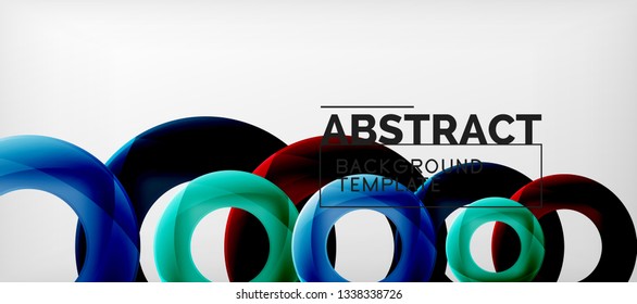 Vector circles abstract background, vector illustration