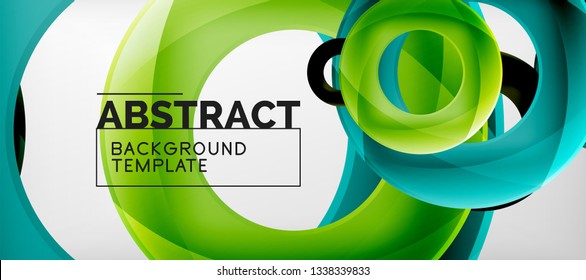 Vector circles abstract background, vector illustration