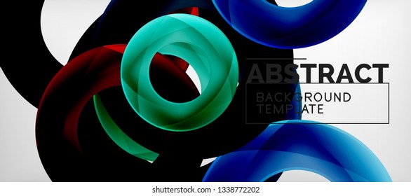 Vector circles abstract background, vector illustration