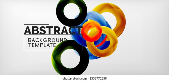 Vector circles abstract background, vector illustration