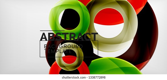 Vector circles abstract background, vector illustration