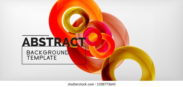 Vector circles abstract background, vector illustration