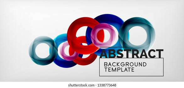 Vector circles abstract background, vector illustration
