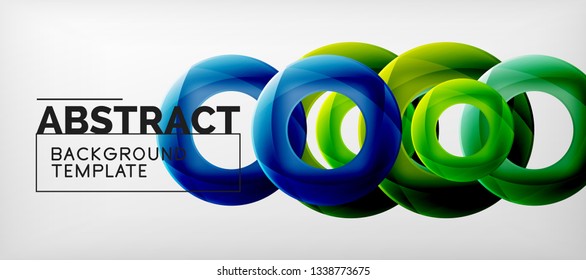Vector circles abstract background, vector illustration