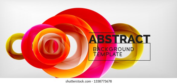 Vector circles abstract background, vector illustration