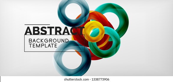 Vector circles abstract background, vector illustration