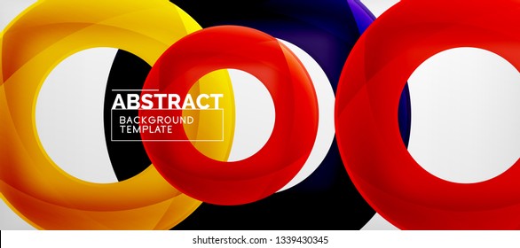 Vector circles abstract background, vector illustration
