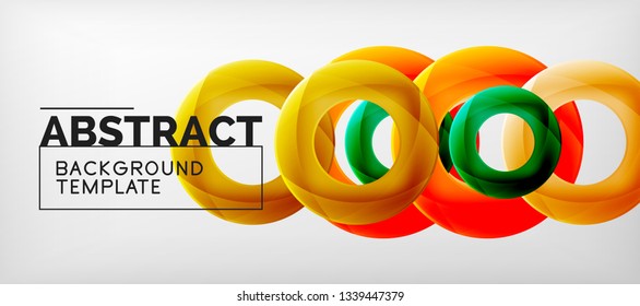 Vector circles abstract background, vector illustration