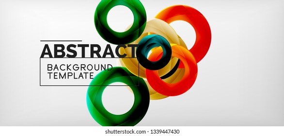 Vector circles abstract background, vector illustration