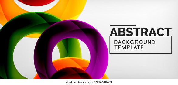 Vector circles abstract background, vector illustration
